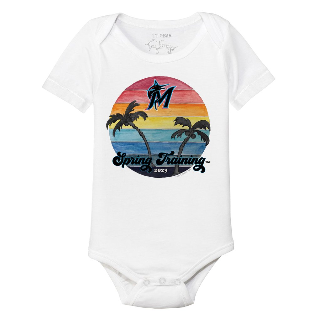 Miami Marlins Tiny Turnip Infant 2023 Spring Training Bodysuit - White