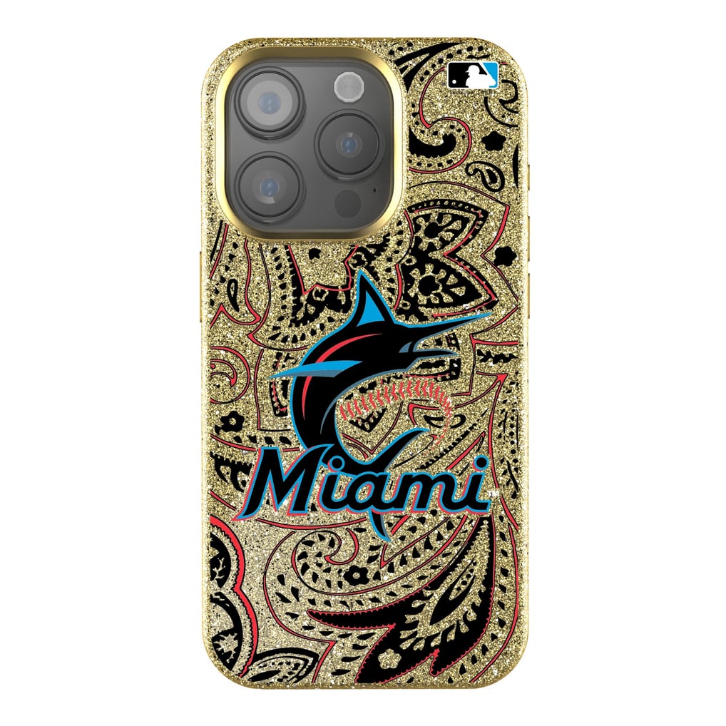 Miami Marlins Keyscaper Paisley Bling iPhone Case
