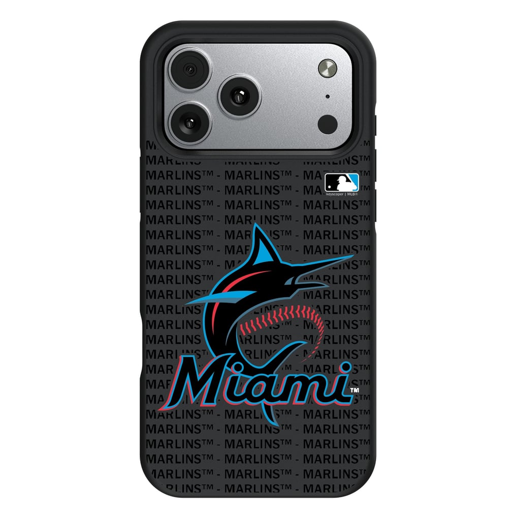 Miami Marlins Keyscaper Personalized Bump Case with 8.2ft Drop Protection