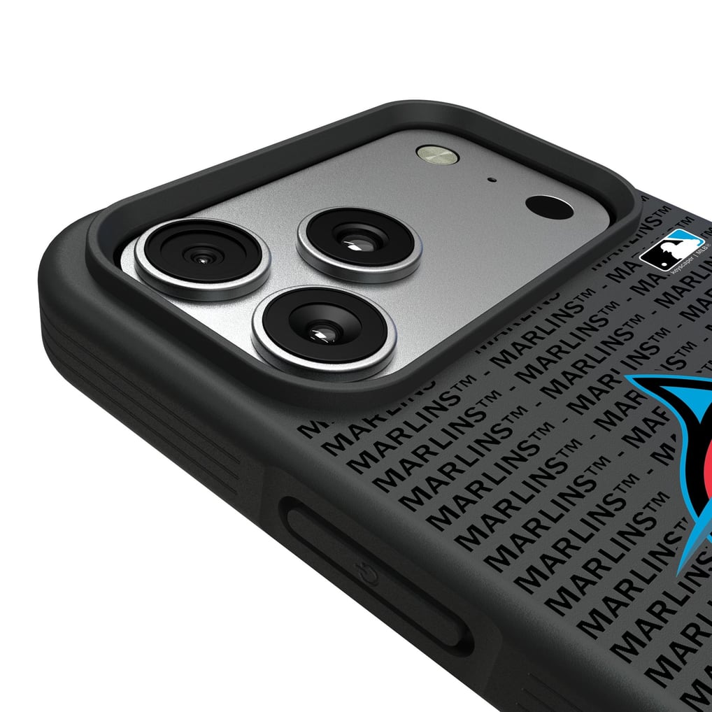 Miami Marlins Keyscaper Personalized Bump Case with 8.2ft Drop Protection