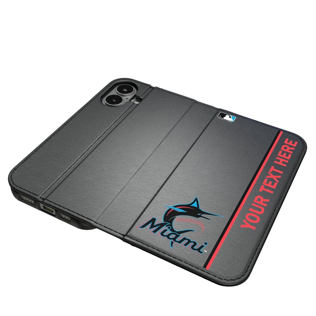 Miami Marlins Keyscaper Personalized iPhone Folio 2.0 Case