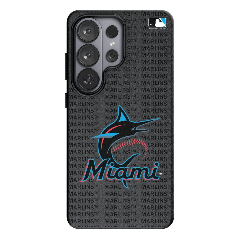 Miami Marlins Keyscaper Text Backdrop Galaxy Magnetic Bump Case