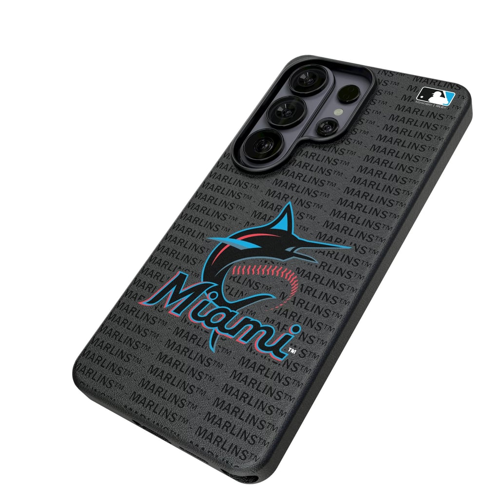 Miami Marlins Keyscaper Text Backdrop Galaxy Magnetic Bump Case
