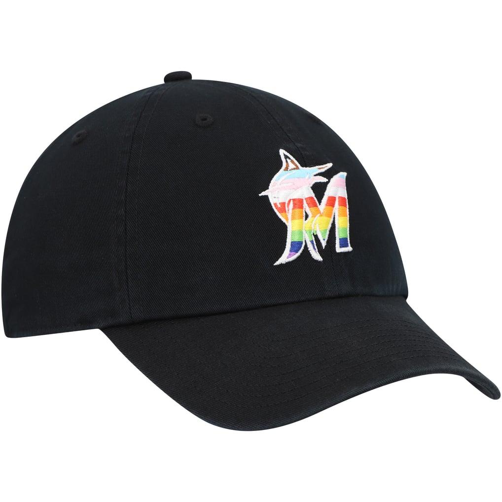  Miami Marlins '47 Team Pride Clean Up Adjustable Hat - Black