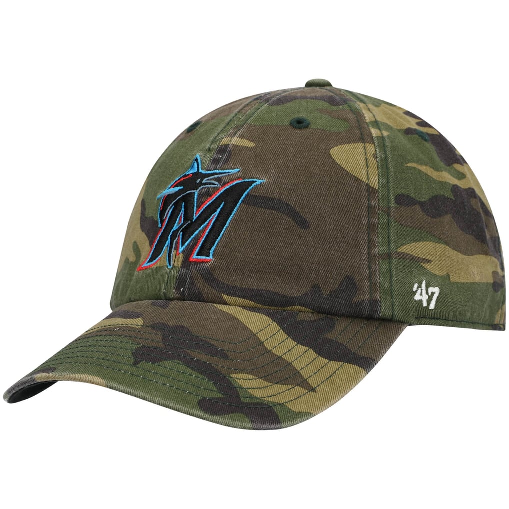 Miami Marlins '47 Team Clean Up Adjustable Hat - Camo