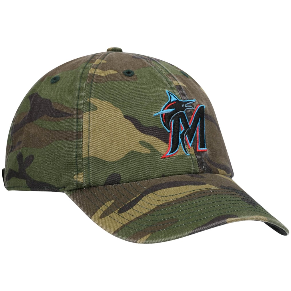 Miami Marlins '47 Team Clean Up Adjustable Hat - Camo