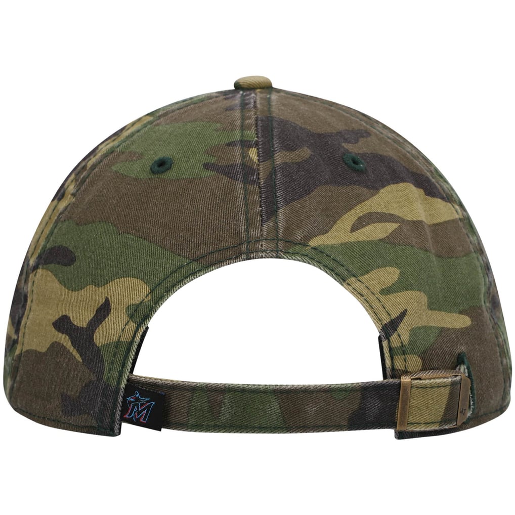 Miami Marlins '47 Team Clean Up Adjustable Hat - Camo