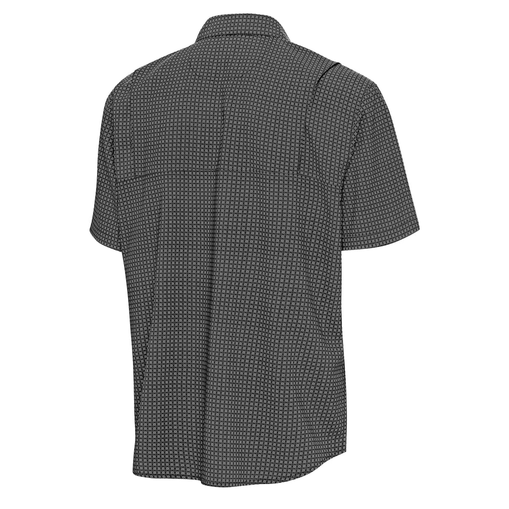 Miami Marlins Antigua Mosaic Button-Up Shirt - Black