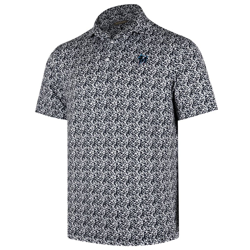Miami Marlins 4K Tri-Blend Polo - Black