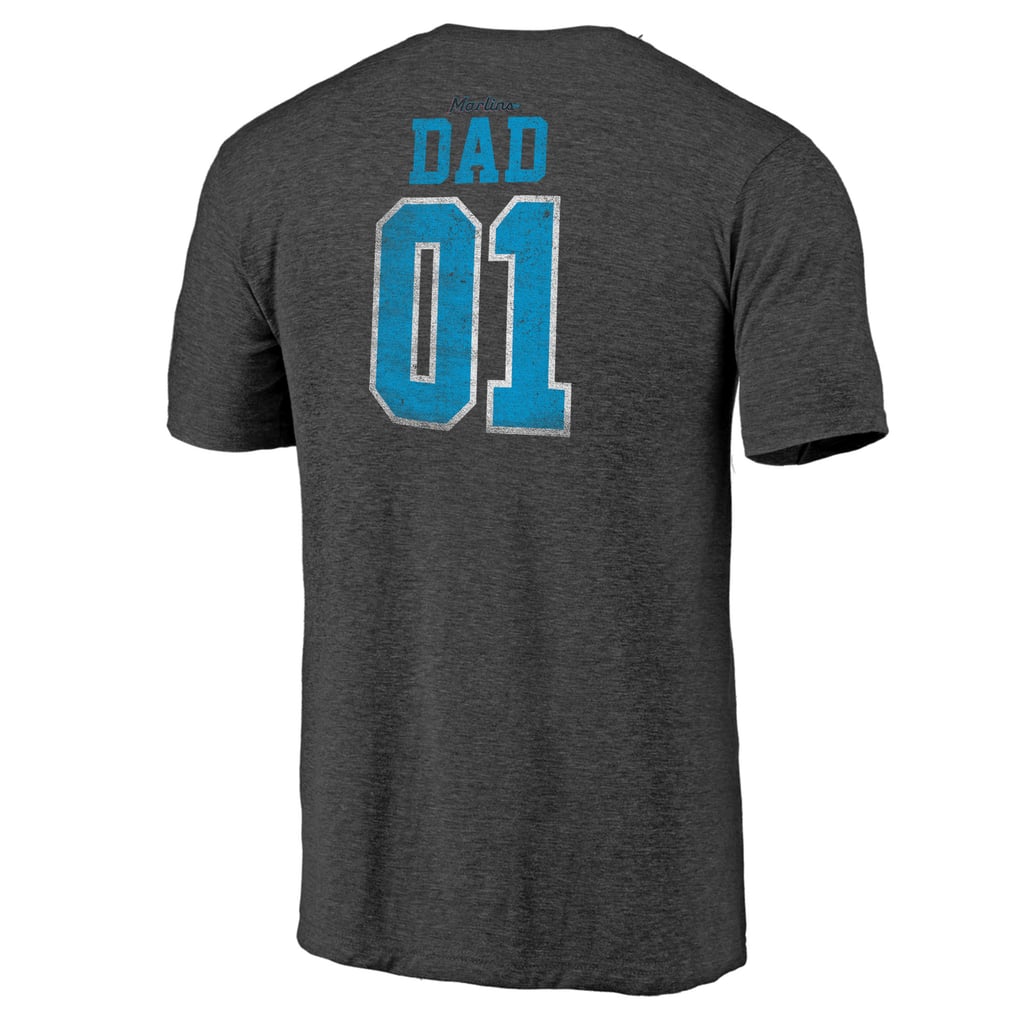 Miami Marlins Father's Day Greatest Dad Tri-Blend T-Shirt - Black