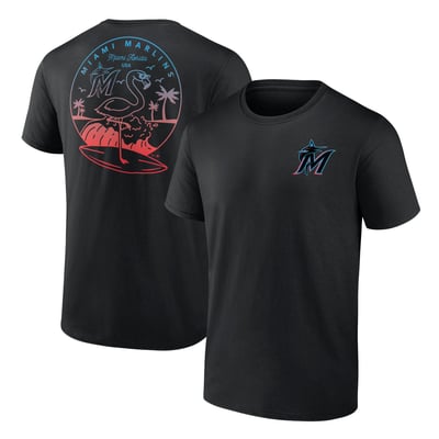 Miami Marlins Team Hometown Collection Surf's Up T-Shirt - Black