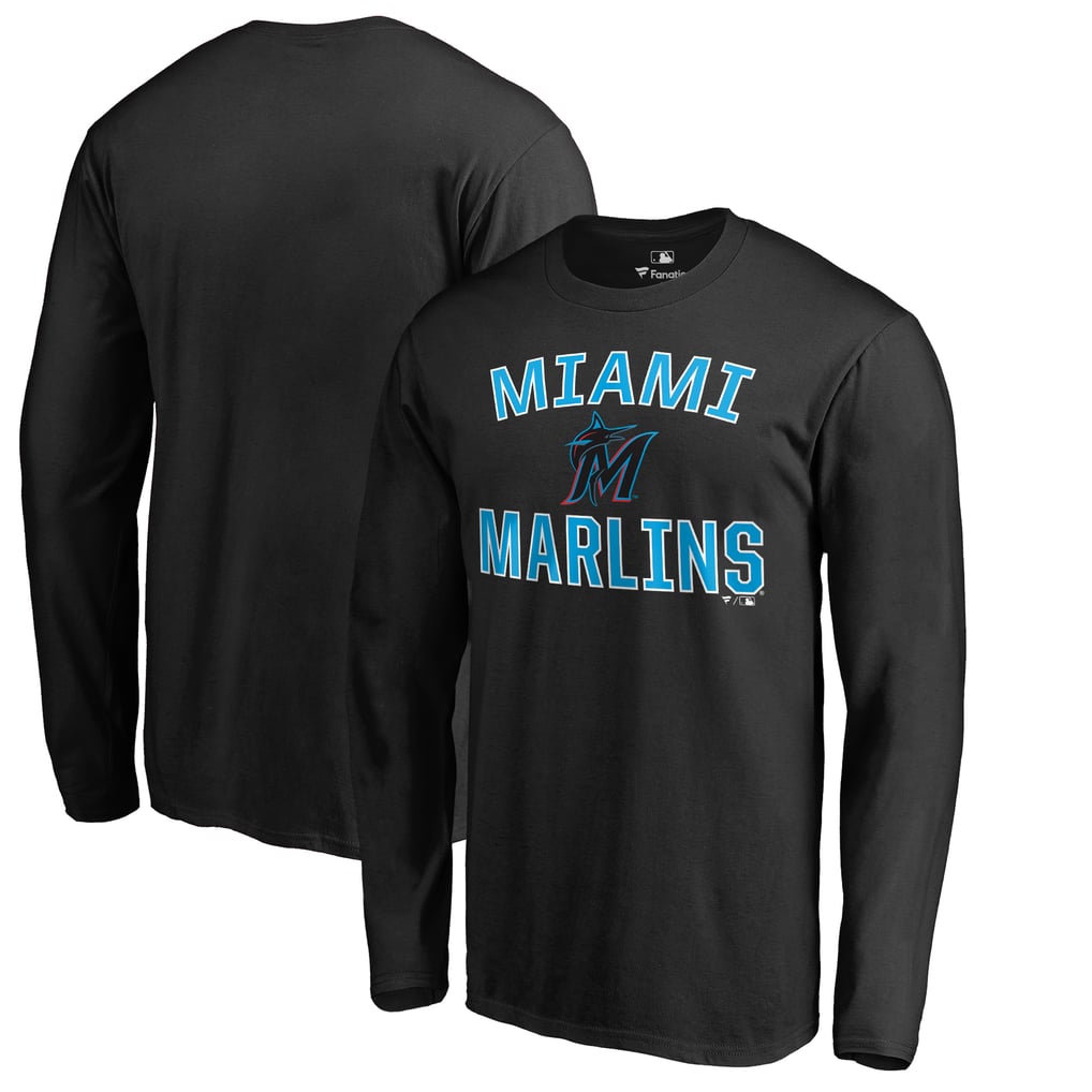Miami Marlins Victory Arch Long Sleeve T-Shirt - Black