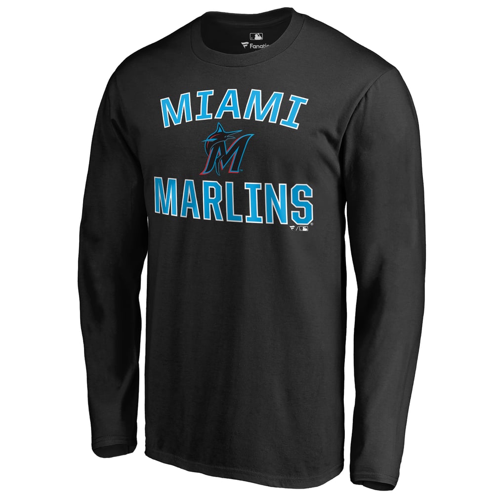 Miami Marlins Victory Arch Long Sleeve T-Shirt - Black