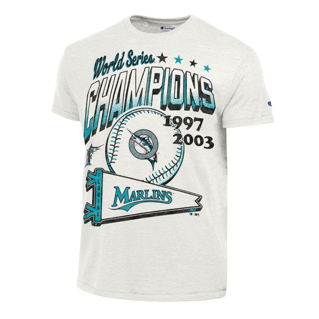  Miami Marlins Champion Winning Tradition Cooperstown Tri-Blend T-Shirt - White