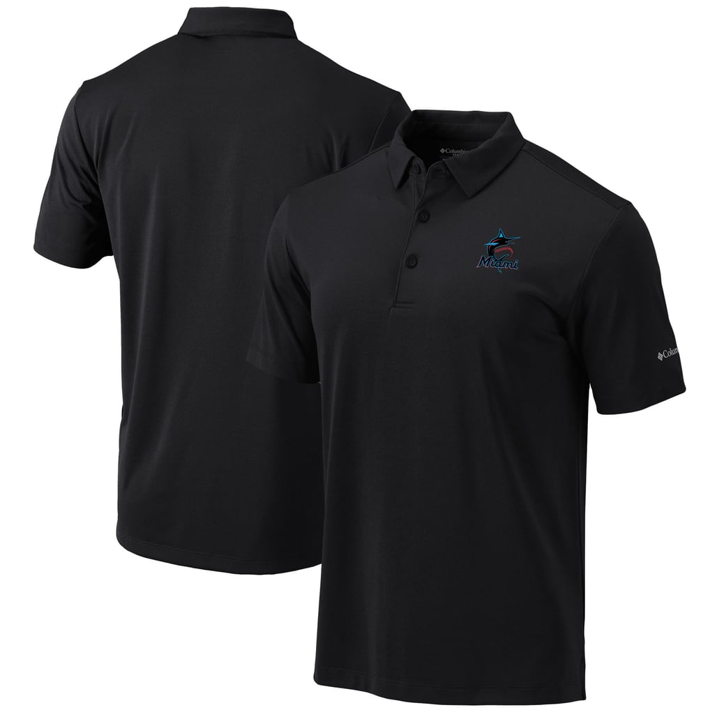 Miami Marlins Columbia Omni-Wick Drive Polo - Black
