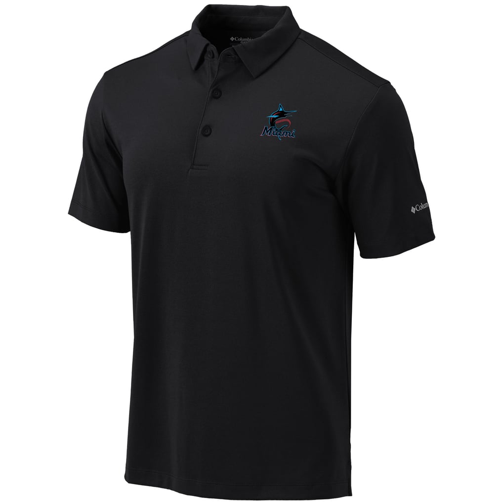 Miami Marlins Columbia Omni-Wick Drive Polo - Black