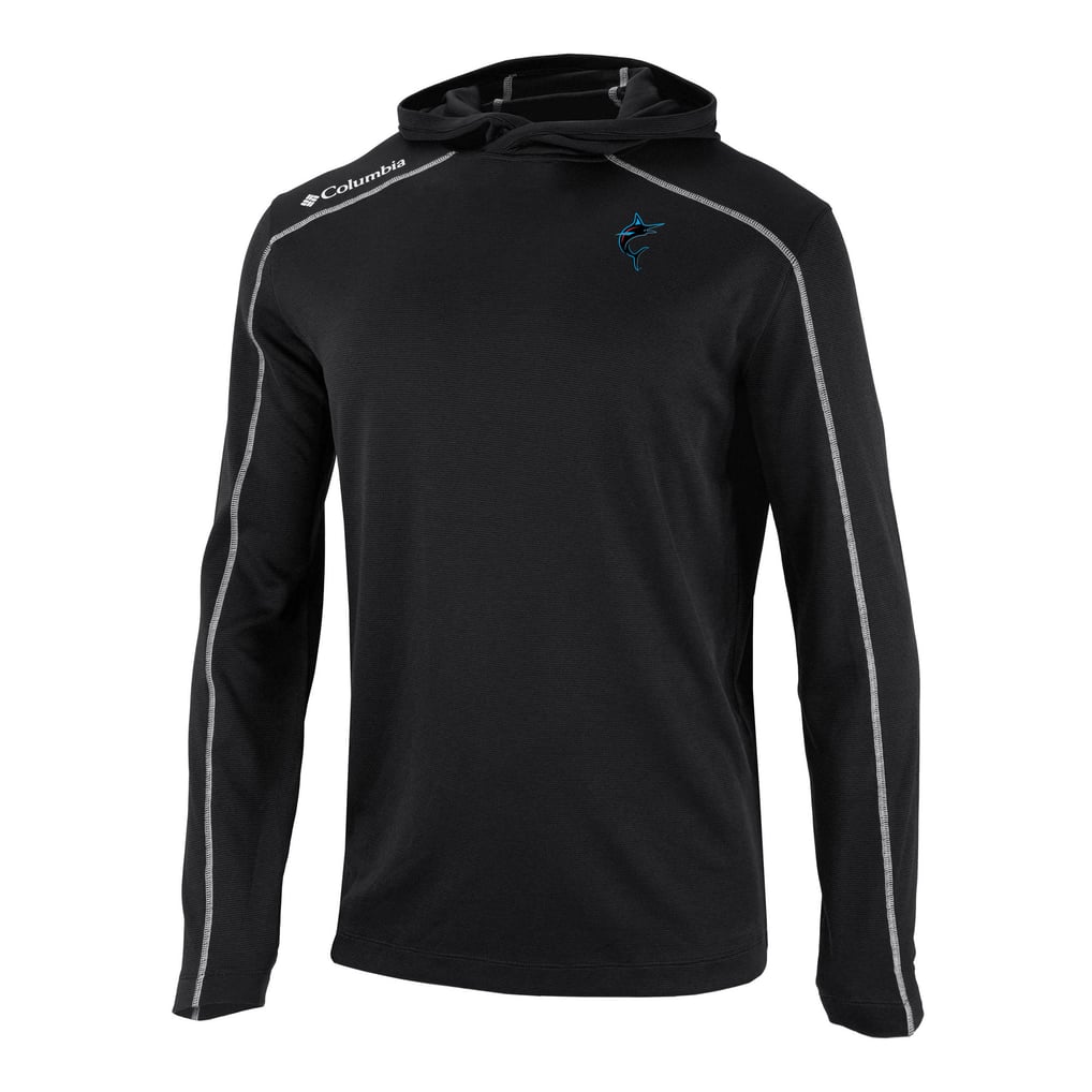  Miami Marlins Columbia Omni-Wick Shotgun Pullover Hoodie - Black