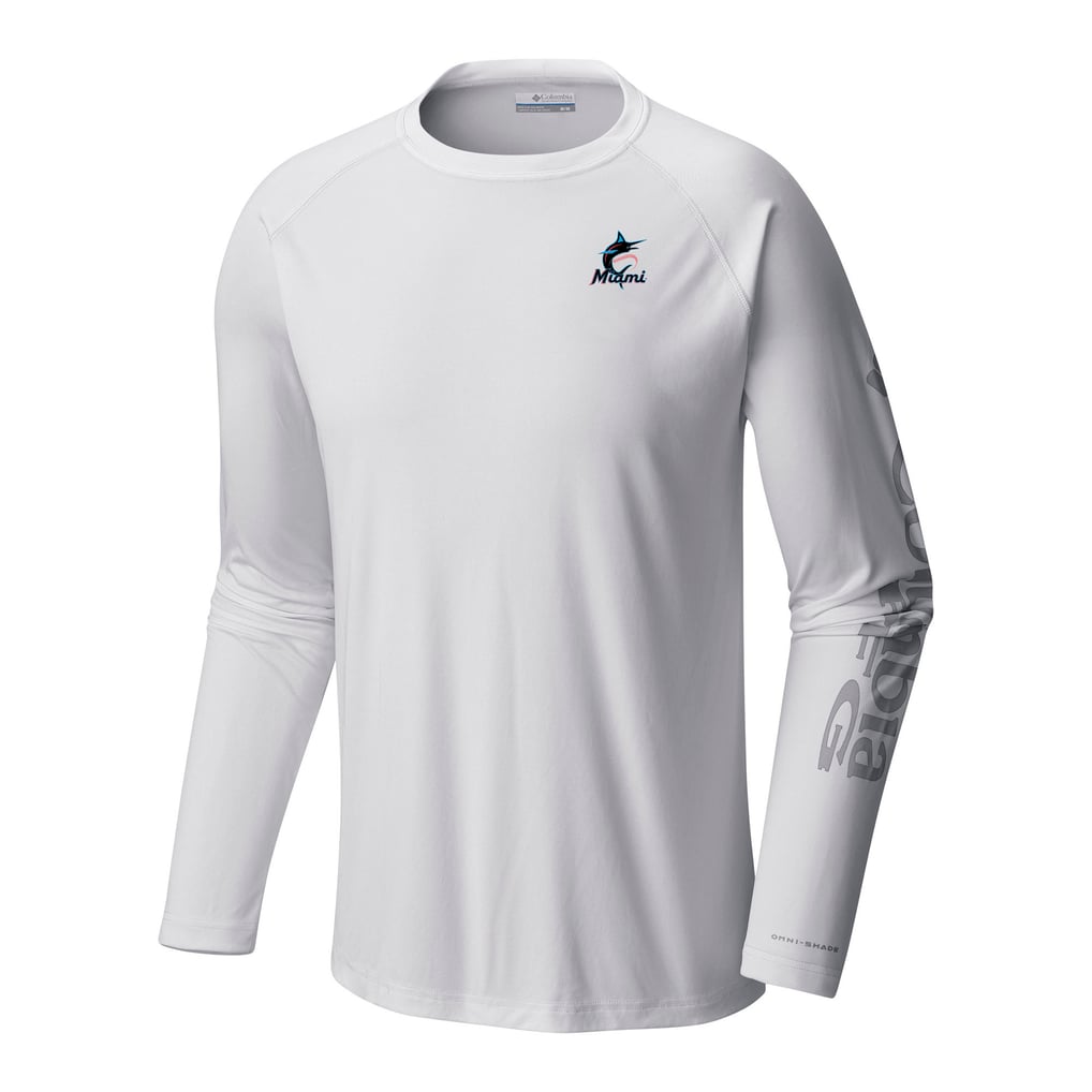 Miami Marlins Columbia Terminal Tackle Long Sleeve Shirt - White