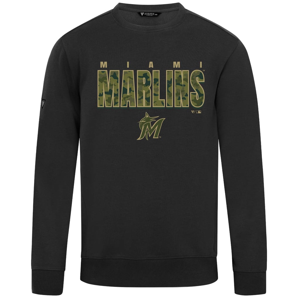  Miami Marlins Levelwear Zane Protect Pullover Sweatshirt - Black