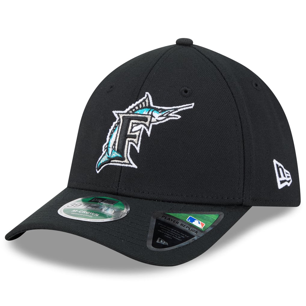  Florida Marlins New Era  Player Replica 39THIRTY M-Crown Flex Hat - Black