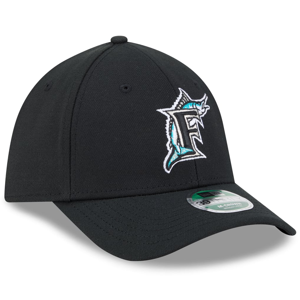  Florida Marlins New Era  Player Replica 39THIRTY M-Crown Flex Hat - Black