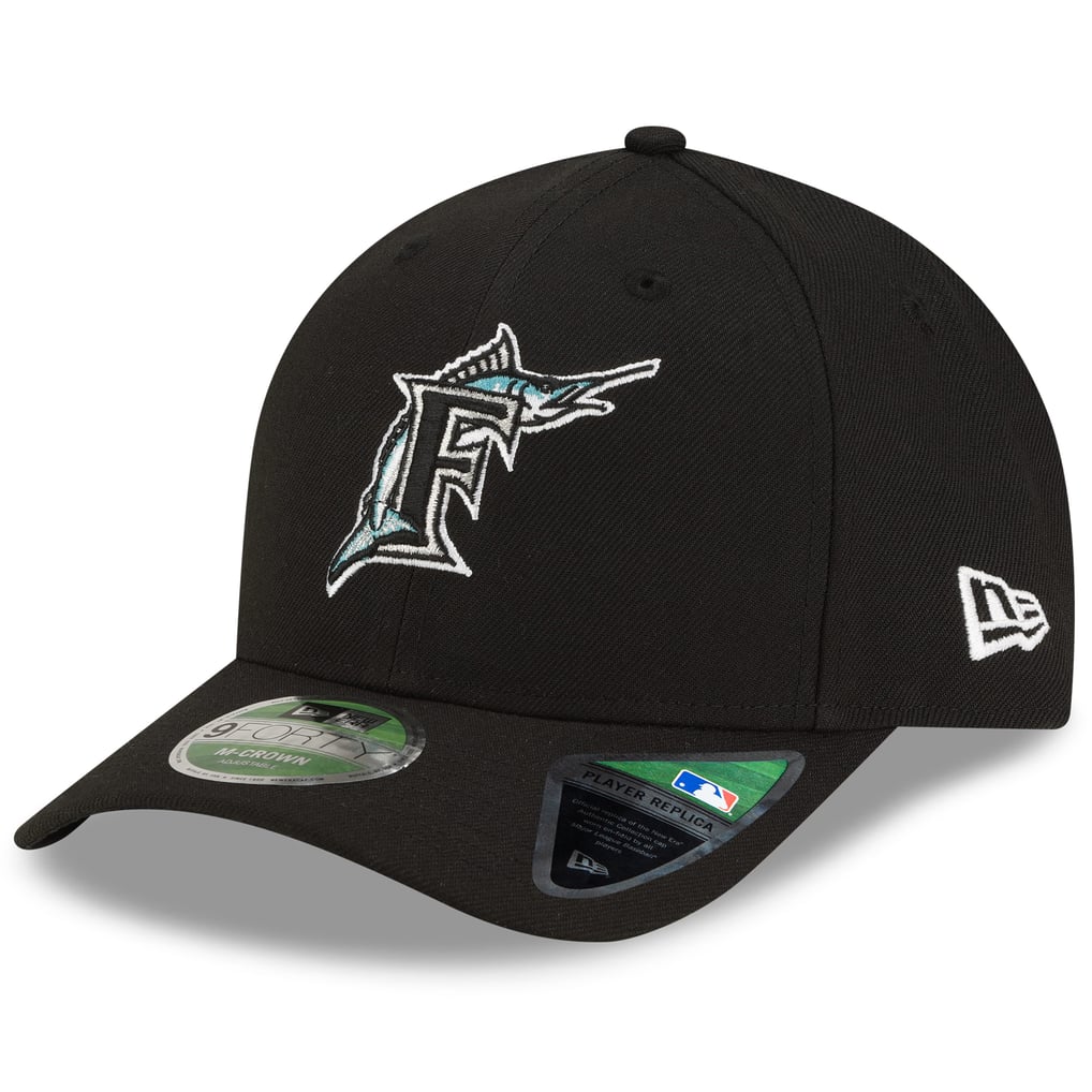  Florida Marlins New Era  Player Replica 9FORTY M-Crown Adjustable Hat - Black