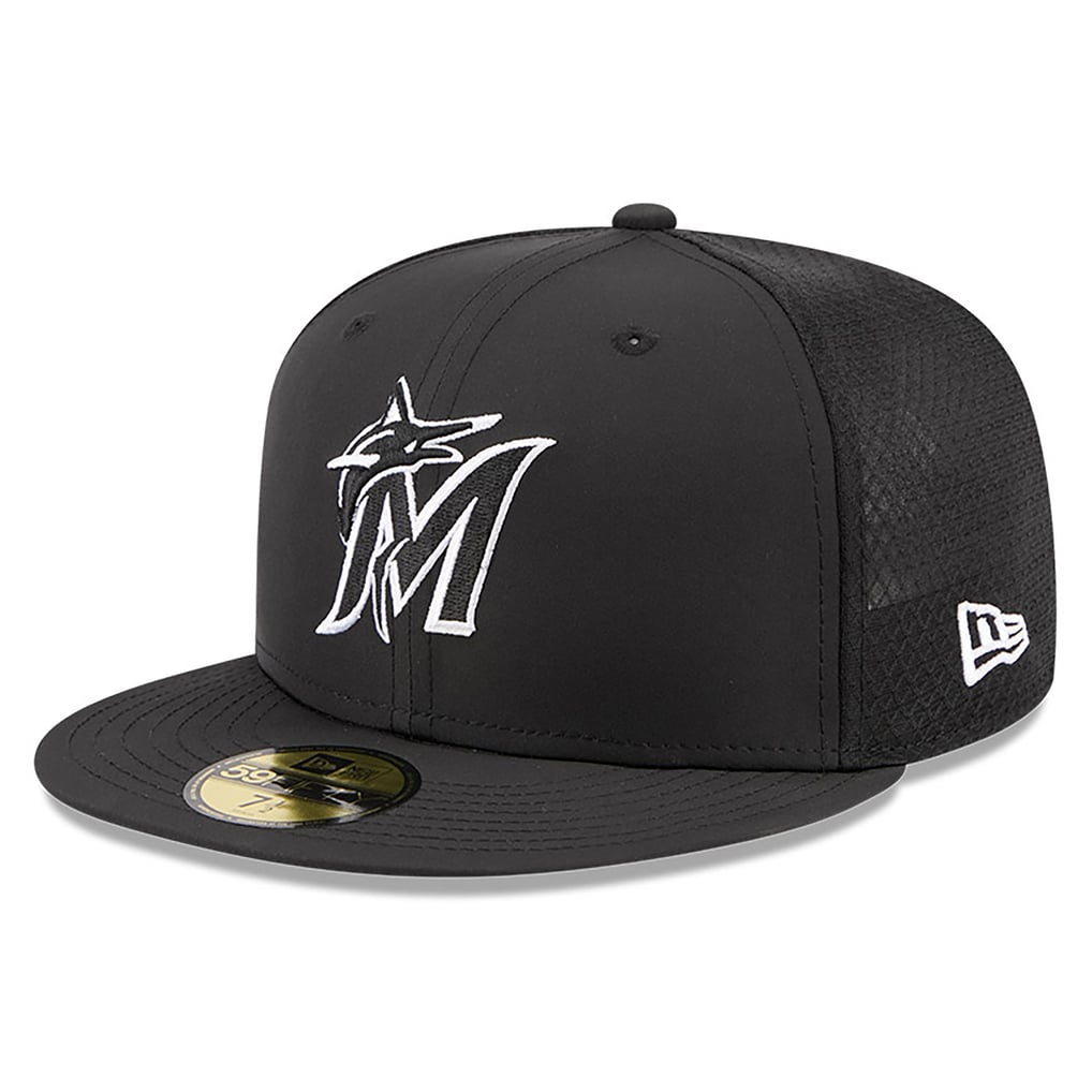 Miami Marlins New Era 2026 Batting Practice 59FIFTY Fitted Hat - Black