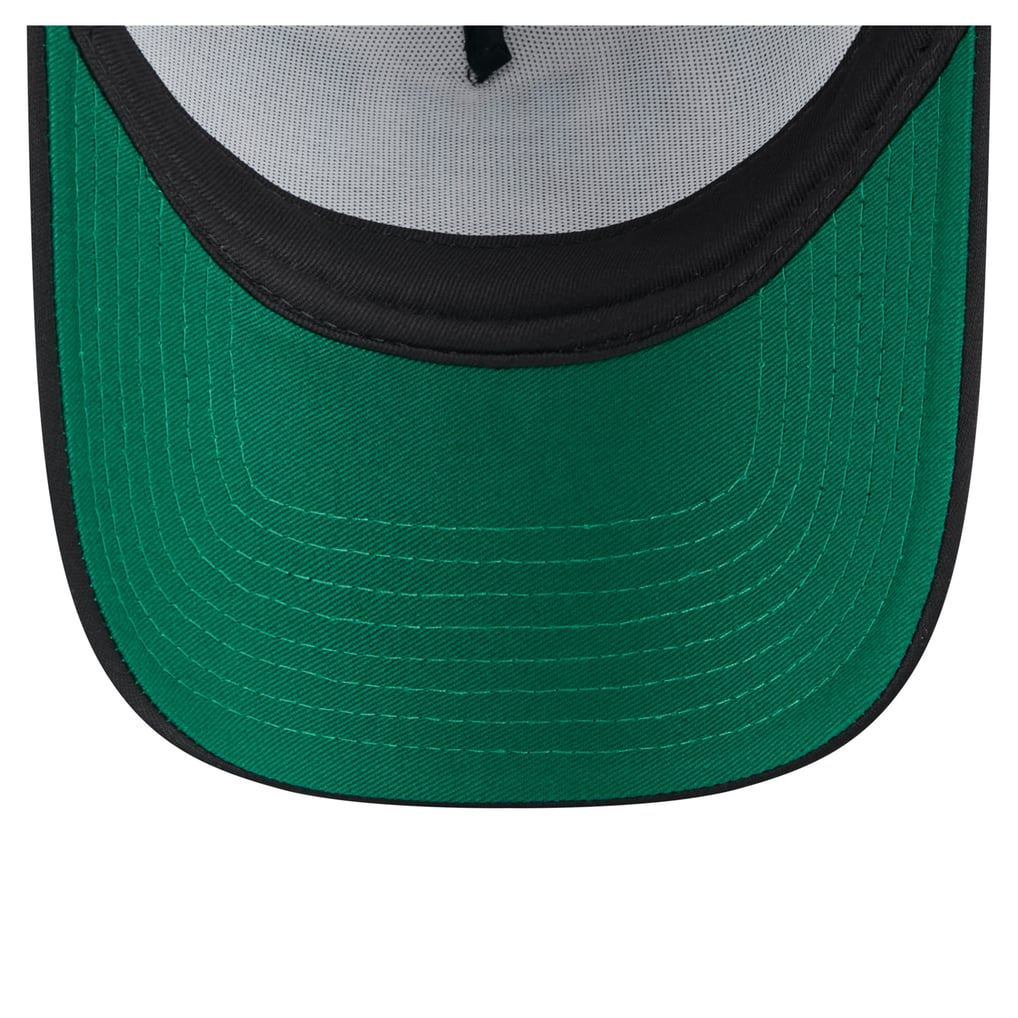  Miami Marlins New Era Distressed 9FORTY A-Frame Adjustable Trucker Hat - Black