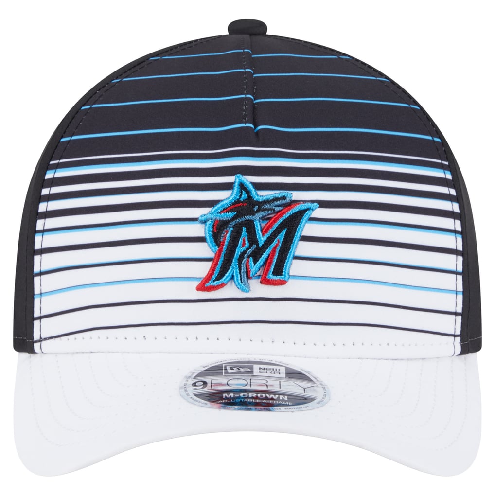  Miami Marlins New Era Gradient 9FORTY M-Crown Adjustable Hat - Black