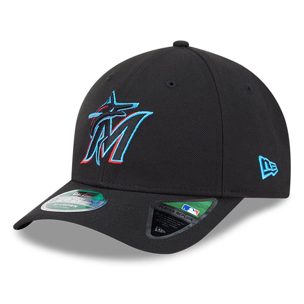  Miami Marlins New Era Player Replica 9FORTY Adjustable Hat - Black
