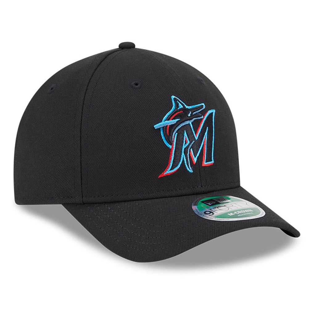  Miami Marlins New Era Player Replica 9FORTY Adjustable Hat - Black