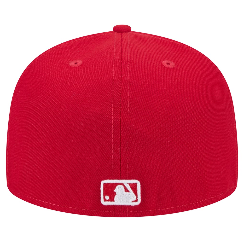 Miami Marlins New Era White Logo 59FIFTY Fitted Hat - Red