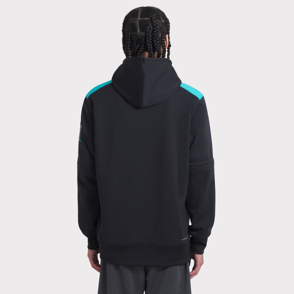 Miami Marlins Nike 2025 City Connect Authentic Collection Therma Pullover Hoodie - Black
