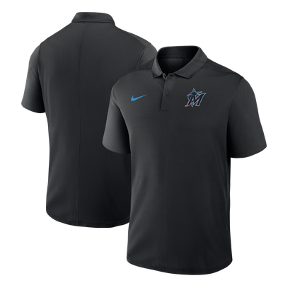 Miami Marlins Nike Dri-FIT Victory Polo - Black