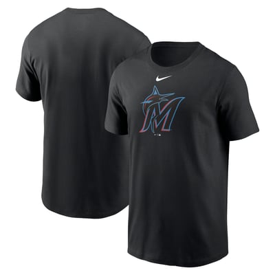 Miami Marlins Nike Fuse Large Logo T-Shirt - Black