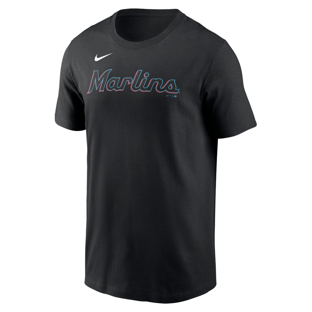 Miami Marlins Nike Fuse Wordmark T-Shirt - Black