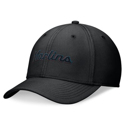 Miami Marlins Nike Performance Flex Hat - Black