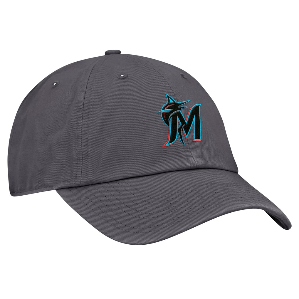 Miami Marlins Nike Club Adjustable Hat - Gray