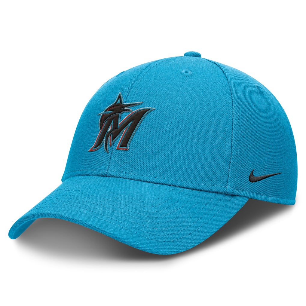 Miami Marlins Nike Dri-FIT Club Adjustable Hat - Light Blue