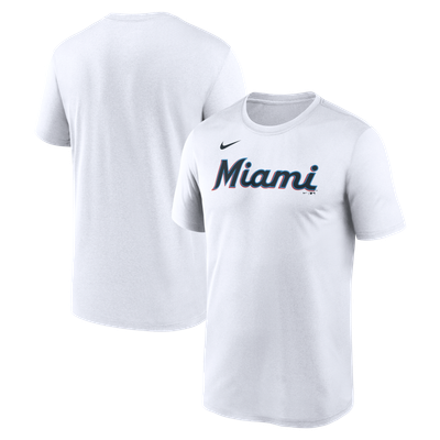 Miami Marlins Nike New Legend Wordmark Dri-FIT T-Shirt - White