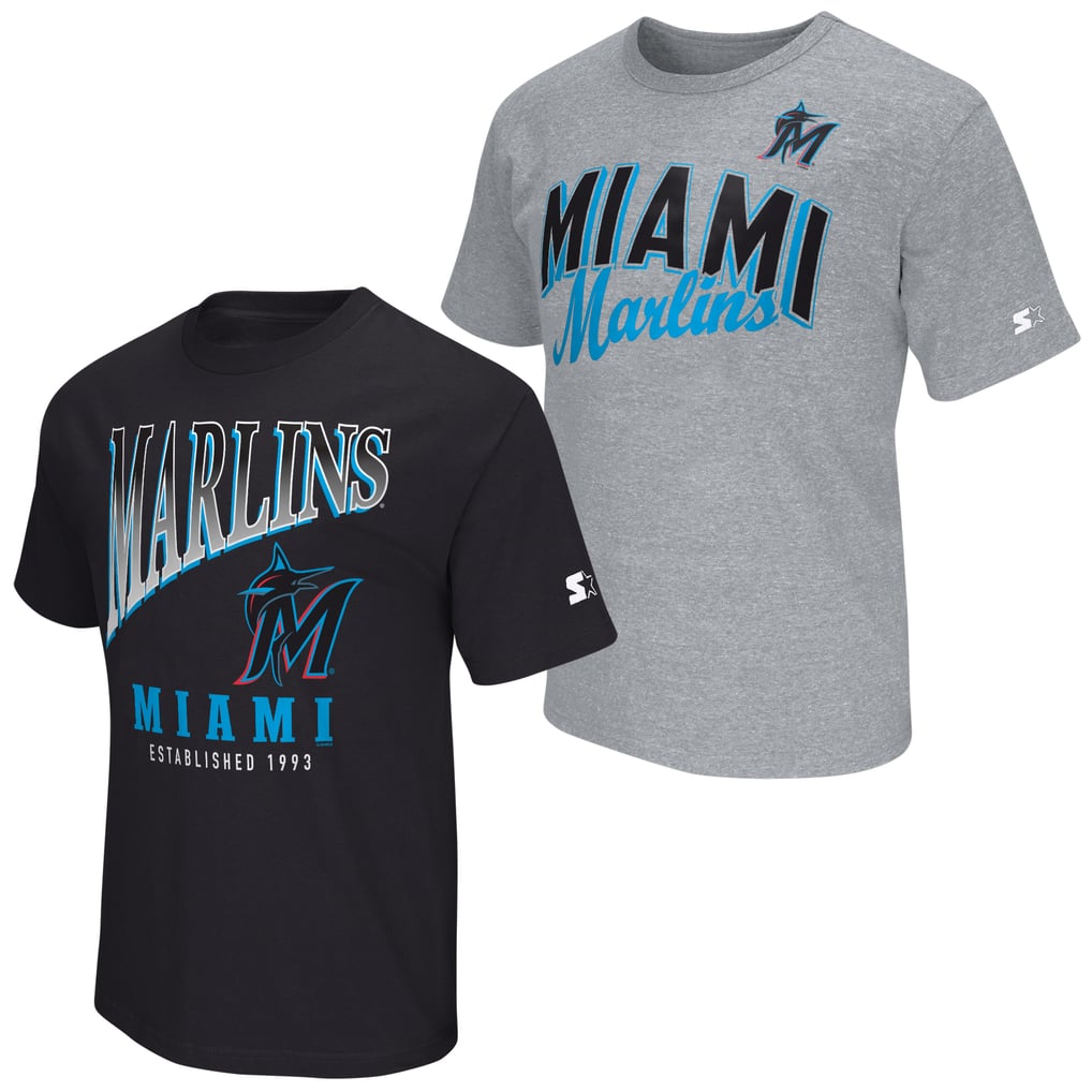  Miami Marlins Starter Two-Pack T-Shirt Set - Black/Heather Gray