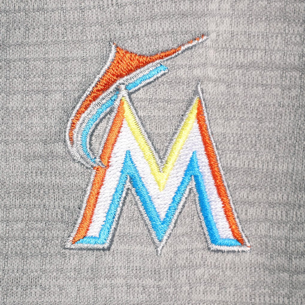 Miami Marlins Vineyard Vines Performance Sankaty Half-Zip Pullover Top - Heather Gray