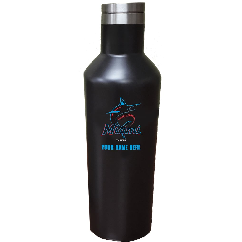 Miami Marlins 17oz. Personalized Stainless Steel Infinity Bottle