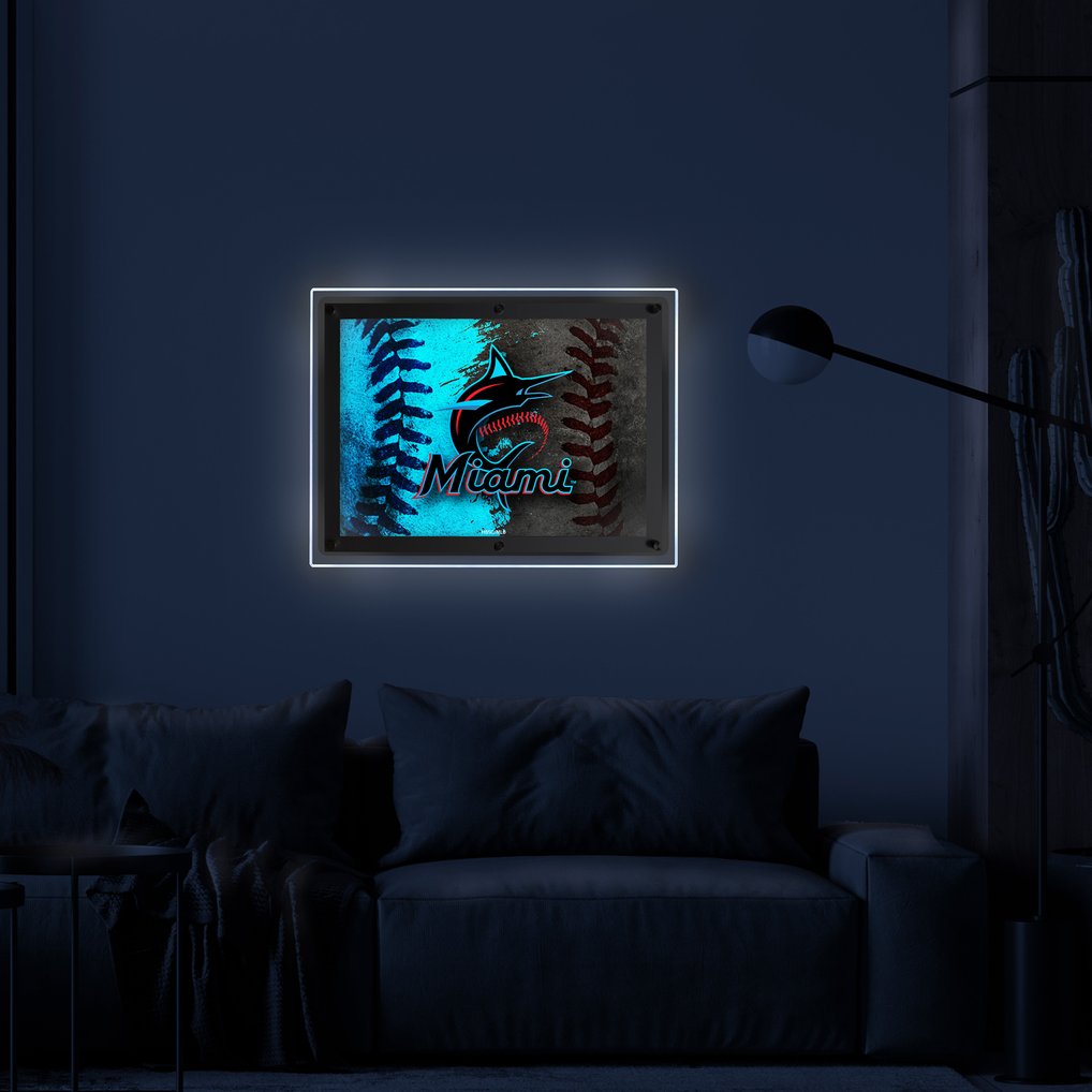 Miami Marlins 19" x 14.5" Backlit LED Sign