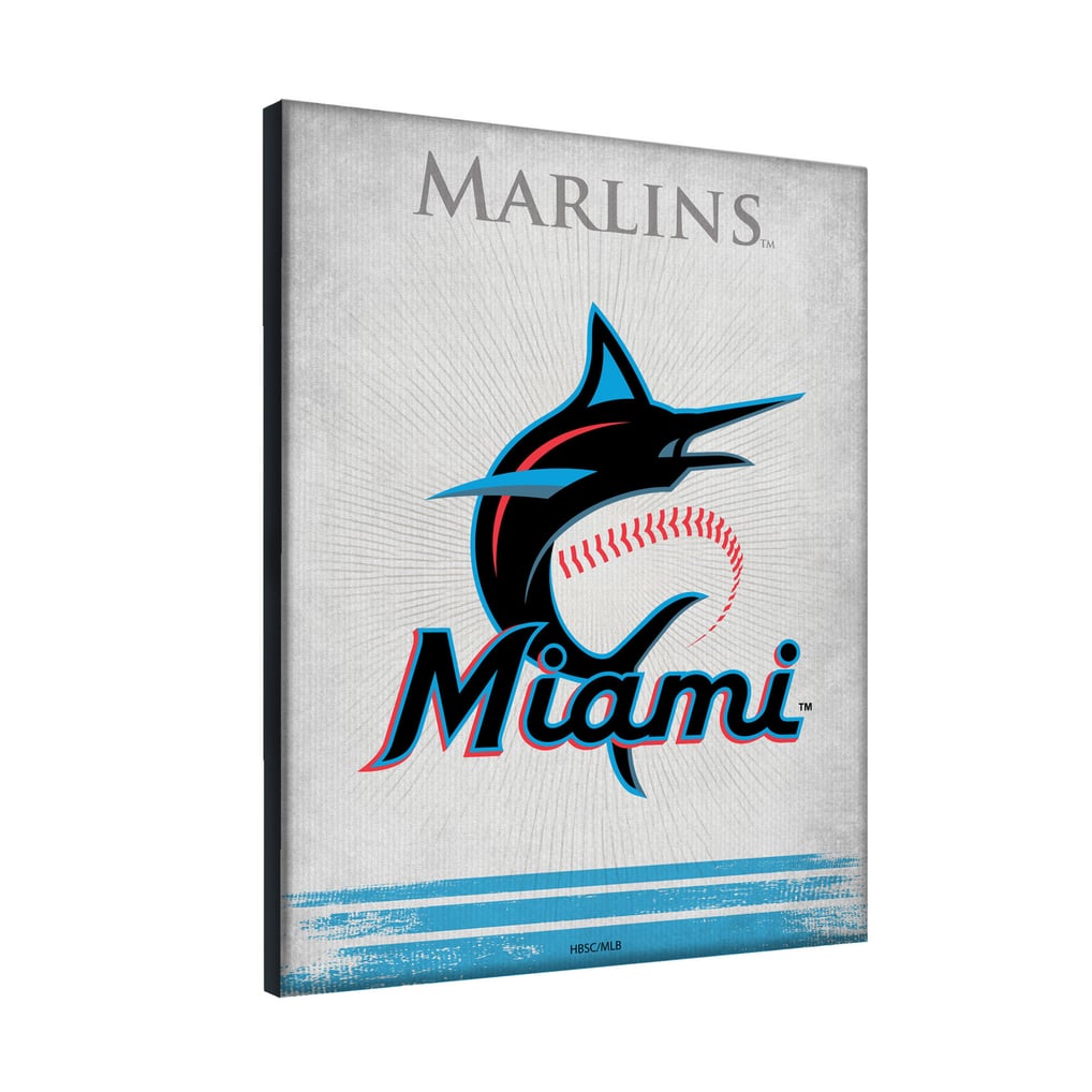 Miami Marlins 24" x 32" Splash Canvas Wall Art