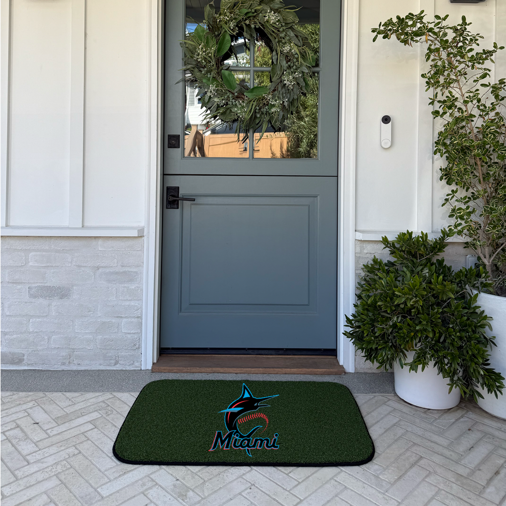 Miami Marlins 26" x 38" My Home Team Turf Welcome Mat