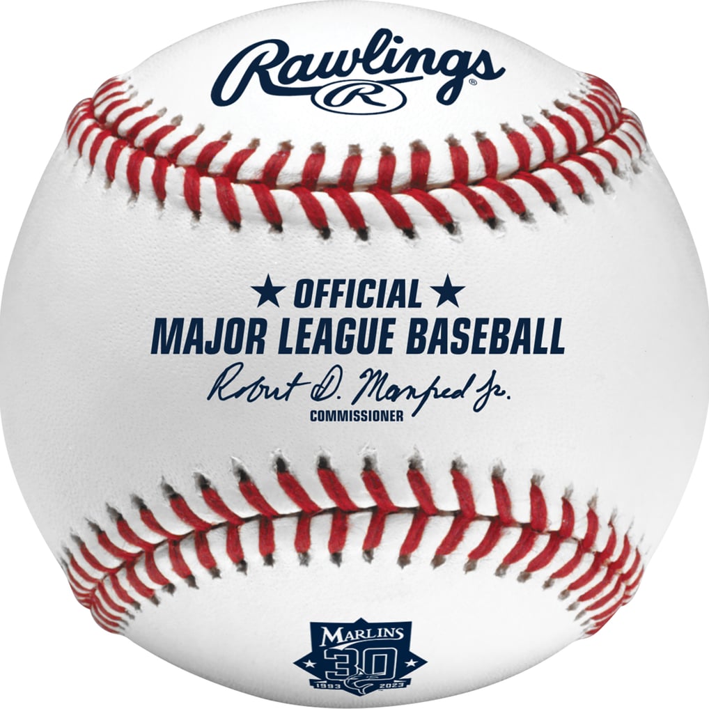 Miami Marlins 30th Anniversary Rawlings Baseball with Case