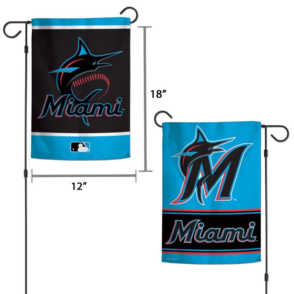Miami Marlins WinCraft 12" x 18" Two-Sided Garden Flag