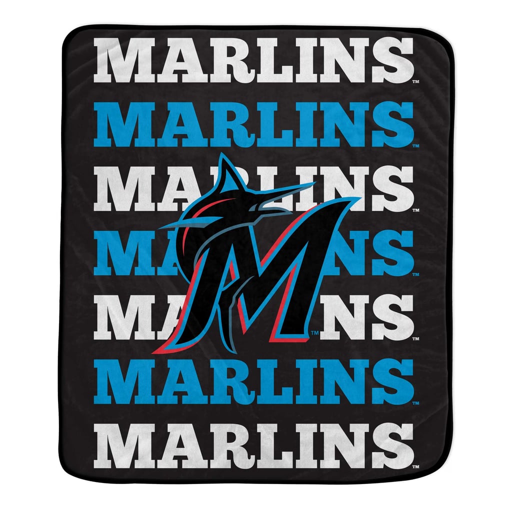 Miami Marlins Pegasus 60'' x 70'' Repeat Refresh Wordmark Plush Blanket