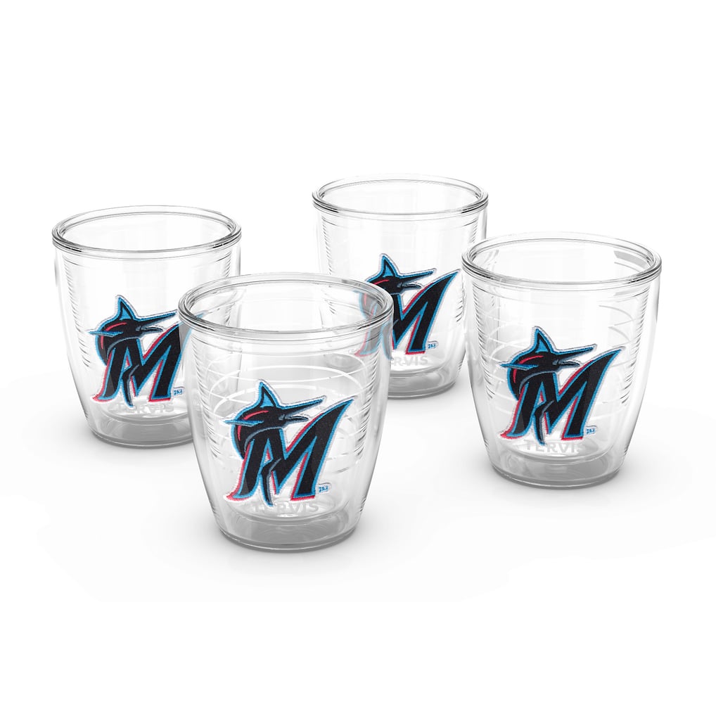 Miami Marlins Tervis Four-Pack 12oz. Emblem Tumbler Set